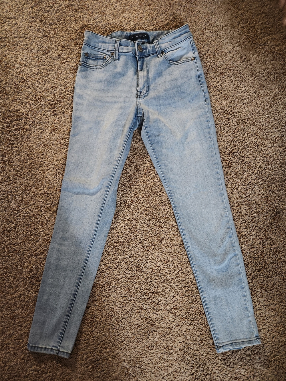 Aeropostale Light Blue Stretch Skinny Jeggings For Woman Size 4 R